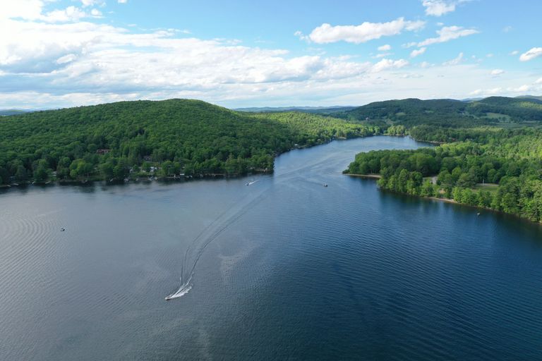 overhead view of Lake St. Catherine in summer